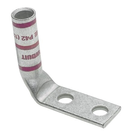 Panduit One-Hole Compression Lug, 6 AWG Max, Long Barrel, Copper, Blue LCC6-10AWF-L